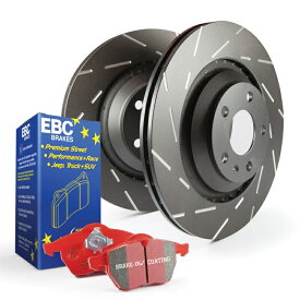 brake disc rotor 10-13アウディA3 2.0 TD用のEBCレッドスタッフフロントブレーキパッドとUSRスロットローター EBC Redstuff Front Brake Pads & USR Slotted Rotors for 10-13 Audi A3 2.0 TD