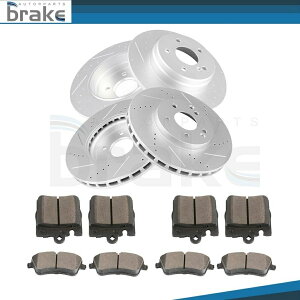 brake disc rotor �t�B�b�g06-07�����Z�f�X�x���cC350�X���b�g�t�����g�����A�u���[�L�f�B�X�N���[�^�[�Z���~�b�N�p�b�h Fits 06 - 07 Mercedes-Benz C350 Slot Front & Rear Brake Discs Rotor Ceramic pad�y���s�A���i�z