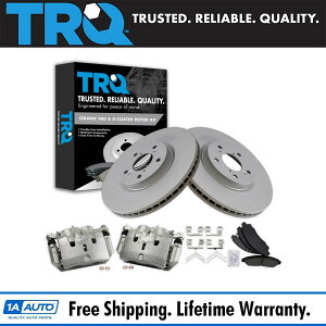 brake disc rotor TRQ�t�����g�u���[�L�L�����p�[�Z���~�b�N�p�b�h�ƃ��[�^�[�ɓK�����܂�2009-2015�z���_�p�C���b�g TRQ Front Brake Calipers Ceramic Pads & Rotors Fits 2009-2015 Honda Pilot�y���s�A���i�z