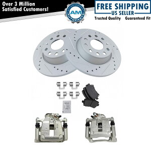 brake disc rotor VWAEfBp̃AZ~bNu[LpbhAptH[}X[^[ALp[Lbg Rear Ceramic Brake Pad, Performance Rotor & Caliper Kit for VW Audi