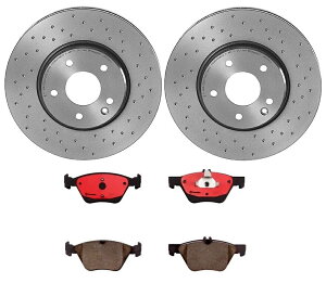 brake disc rotor NCX[NXt@CAp̃u{tgu[LLbghfBXN[^[ƃZ~bNpbh Brembo Front Brake Kit Drilled Disc Rotors & Ceramic Pads For Chrysler Crossfire