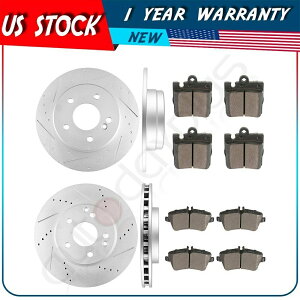 brake disc rotor 2003N2005ÑZfXxcC320tg +Au[Lpbhƃ[^[fBXNLbg For 2003-2005 Mercedes-Benz C320 Front + Rear Brake Pads And Rotors Discs Kit