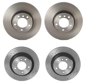 brake disc rotor BMW F22 F30 F32 328Ip̃u{tgR[gAhu[LfBXN[^[Lbg Brembo Front Coat & Rear Drilled Brake Disc Rotors Kit For BMW F22 F30 F32 328i