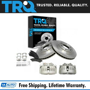 brake disc rotor TRACLBLAZER RAINIER�p��TRQ�t�����g�Z�~���^���b�N�u���[�L�p�b�h�A���[�^�[���L�����p�[�L�b�g TRQ Front Semi-Metallic Brake Pad, Rotor & Caliper Kit for Trailblazer Rainier�y���s�A���i�z