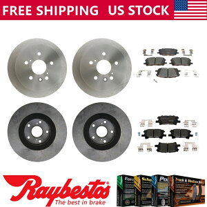 brake disc rotor 2009�N���N�T�XRX350�t�����g���A�u���[�L���[�^�[�ƃZ���~�b�N�u���[�L�p�b�h - ���C�x�X�g For 2009 Lexus RX350 Front Rear Brake Rotors & Ceramic Brake Pads - Raybestos�y���s�A���i�z