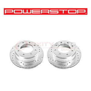 brake disc rotor 2007�N�̃V�{���[�V���o���[�hNQ�̃p���[�X�g�b�v�h�����h�f�B�X�N�u���[�L���[�^�[ Power Stop Drilled Slotted Disc Brake Rotor for 2007 Chevrolet Silverado nq�y���s�A���i�z