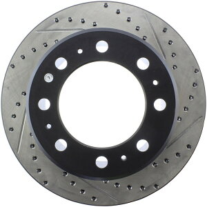 brake disc rotor STOPTECH 127.67080L SELECT SPORT SPORT Cross-drilled and Slotted Disc Brake Rotor StopTech 127.67080L Select Sport Cross-Drilled And Slotted Disc Brake Rotor