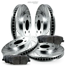 brake disc rotor フルキットクロスドリルスロットスロットブレーキローターディスクとMDX用セラミックパッド、ZDX Full Kit Cross-Drilled Slotted Brake Rotors Disc and Ceramic Pads For MDX,ZDX