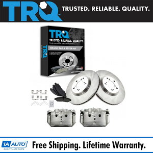 brake disc rotor TRQ�t�����g�u���[�L�L�����p�[�Z���~�b�N�p�b�h�ƃ��[�^�[�ɓK�����܂�2009-2015�z���_�p�C���b�g TRQ Front Brake Calipers Ceramic Pads & Rotors Fits 2009-2015 Honda Pilot�y���s�A���i�z