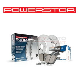 brake disc rotor 2004年から2007年のBMW 530I 3.0L L6 -HKのパワーストップユーロストップディスクブレーキパッド＆ローター Power Stop EuroStop Disc Brake Pads & Rotor for 2004-2007 BMW 530i 3.0L L6 - hk