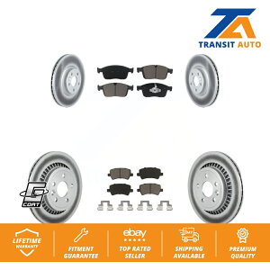 brake disc rotor 2016-2017̃tgAR[eBOfBXNu[L[^[ƃZ~bNpbhLbg{{XC60 Front Rear Coated Disc Brake Rotors And Ceramic Pad Kit For 2016-2017 Volvo XC60
