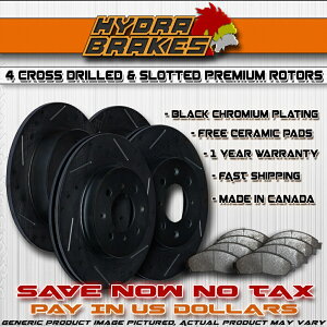 brake disc rotor 2006 2007 2008�V�{���[�g���C���u���C�U�[�h�����X���b�g�u���[�L���[�^�[�Z���~�b�N�u���N FITS 2006 2007 2008 CHEVROLET TRAILBLAZER Drill Slot Brake Rotors CERAMIC BLK�y���s�A���i�z