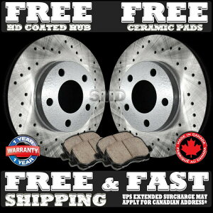 brake disc rotor P1153�t�����g�h�����u���[�L���[�^�[2015 2016 2017���Y�A���e�B�}�����Z���~�b�N�p�b�h P1153 FRONT Drilled Brake Rotors Ceramic Pads FOR 2015 2016 2017 Nissan Altima�y���s�A���i�z