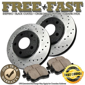 brake disc rotor H0772�t�����g�v���~�A���u���b�N�u���[�L���[�^�[�p�b�h2004 2005 Chrysler Pacifica H0772 FRONT Premium BLACK Brake Rotors Pads FOR 2004 2005 Chrysler Pacifica�y���s�A���i�z