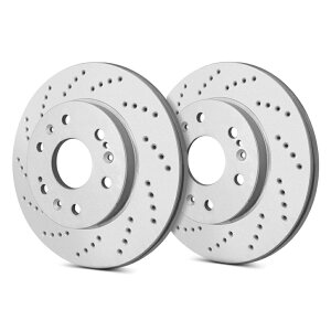 brake disc rotor SPPO[345mmNXhhu[L[^[2010-12AEfBS42008-11AEfBS5 SPP Gray 345mm Cross Drilled Brake Rotors for 2010-12 Audi S4 & 2008-11 Audi S5