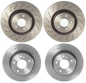 brake disc rotor MB W203 C230X|[cp̃u{tgƃANXhhu[LfBXN[^[Lbg Brembo Front and Rear Cross Drilled Brake Disc Rotors Kit For MB W203 C230 Sport