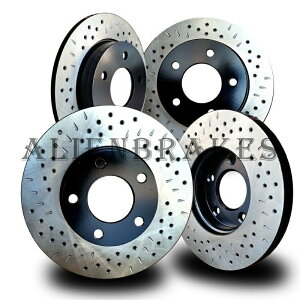 brake disc rotor TOY045SD CHR CH-R 18-22�p�t�H�[�}���X�u���[�L���[�^�[�t�����g���A�h�������f�B���v���X���b�g TOY045SD CHR CH-R 18-22 Performance Brake Rotors Front Rear Drill & Dimple Slots�y���s�A���i�z