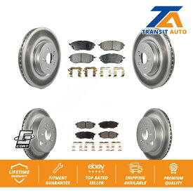 brake disc rotor フロントリアコートブレーキローターセミメタリックパッドキット14-18スバルフォレスター2.0L Front Rear Coat Brake Rotor Semi-Metallic Pad Kit For 14-18 Subaru Forester 2.0L