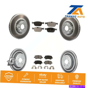 brake disc rotor tgAR[gfBXNu[L[^[2010-2015{{XC60̃Z~^pbhLbg Front Rear Coat Disc Brake Rotors Semi-Metallic Pad Kit For 2010-2015 Volvo XC60