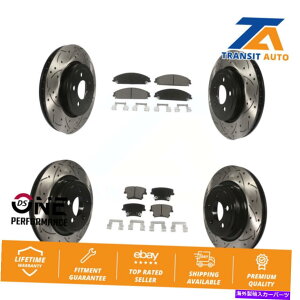 brake disc rotor �t�����g���A�R�[�e�B���O�h�����X���b�g�X���b�g�f�B�X�N�u���[�L���[�^�[�h�b�W�[�d��p�Z���~�b�N�p�b�h�L�b�g Front Rear Coated Drill Slot Disc Brake Rotors Ceramic Pad Kit For Dodge Charge