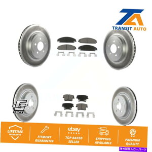 brake disc rotor hbW[dp̃tgAR[eBOfBXNu[L[^[ƃZ~bNpbhLbg Front Rear Coated Disc Brake Rotors And Ceramic Pads Kit For Dodge Charger