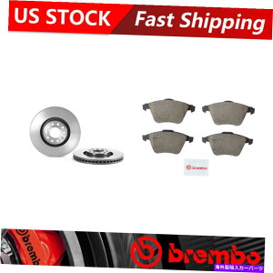 brake disc rotor Audi A6 2003-04tgu[L[^[ƃZ~bNu[LpbhɓK - u{v~AOE Fits Audi A6 2003-04 Front Brake Rotors & Ceramic Brake Pads - Brembo Premium OE