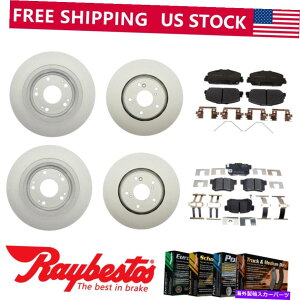 brake disc rotor 2017-2018 ACURA ILX�t�����g���A�L�b�g�R�[�e�B���O���[�^�[�ƃZ���~�b�N�p�b�h - ���C�x�X�g Fits 2017-2018 Acura ILX Front Rear Kit Coated Rotors & Ceramic Pads - Raybestos�y���s�A���i�z