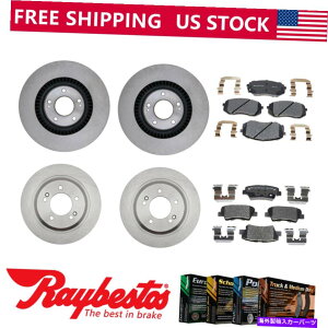 brake disc rotor 2016NKia CadenzatgAu[L[^[ƃZ~bNu[Lpbh - CxXg For 2016 Kia Cadenza Front Rear Brake Rotors & Ceramic Brake Pads - Raybestos