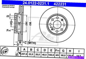 brake disc rotor �t�B�A�b�g�I�y���O�����f�v���g�G�{���@���A�_���R���TD E 569065�̂��߂�2X ATE�u���[�L�f�B�X�N 2x ATE Brake Disc For FIAT OPEL Grande Punto Evo Van Adam Corsa D E 569065�y���s�A���i�z
