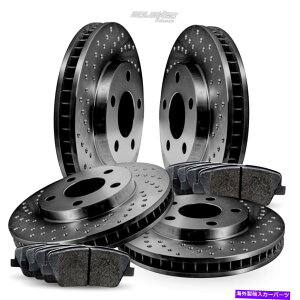 brake disc rotor �t���L�b�g�u���b�N�h�����u���[�L���[�^�[�f�B�X�N�ƃu���[�L�p�b�h2004-2004 FX35�AFX45 Full Kit Black Drilled Brake Rotors Disc and Brake Pads For 2004-2004 FX35,FX45�y���s�A���i�z