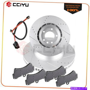 brake disc rotor tHNX[QgDAOTDIX|[c5.0Lu[L[^[pbhu[LpbhZT[tg For Volkswagen Touareg TDI Sport 5.0L Brake Rotor Pads Brake Pads Sensors Front