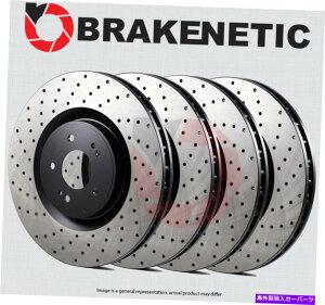brake disc rotor [�t�����g +���A] Brakenetic Premium Cross Drilled Brake Disc Rotors BPRS71009 [FRONT + REAR] BRAKENETIC PREMIUM Cross DRILLED Brake Disc Rotors BPRS71009
