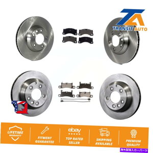 brake disc rotor |VFJCGp̃tgAfBXNu[L[^[ƃZ~^pbhLbgi6PCj Front Rear Disc Brake Rotors And Semi-Metallic Pad Kit (6Pc) For Porsche Cayenne