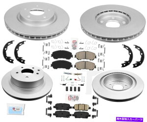 brake disc rotor R[eBOꂽfBXNu[L[^[pbhn[hEFAtBbg2017-2018Y[WX|[c2.0 Coated Disc Brake Rotors Pads Hardware Fits 2017-2018 Nissan Rouge Sport 2.0