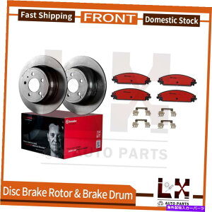 brake disc rotor �t�����g�u�����{�u���[�L���[�^�[�ƃZ���~�b�N�u���[�L�p�b�h�Z�b�g�Z�b�g�Z�b�g�_�b�W�`�������W���[2018 Front Brembo Brake Rotors & Ceramic Brake Pads Set Set For Dodge Challenger 2018�y���s