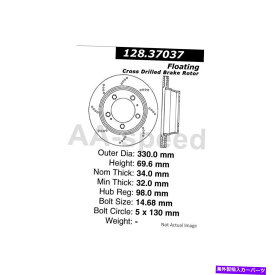 brake disc rotor 2004年から2008年のクライスラーボイジャーの1xリアディスクブレーキローター中心部品 1X Rear Disc Brake Rotor Centric Parts For 2004-2008 Chrysler Voyager