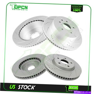 brake disc rotor ���N�T�X�p��4 PCS�t�����g���A�u���[�L�f�B�X�N���[�^�[2010-2015�x���g�h���� 4 pcs Front Rear Brake Discs Rotors For Lexus IS250C 2010 - 2015 Vented Drilled�y���s�A���i�z