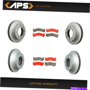brake disc rotor �V�{���[GMC KGS-100548�p�̃t�����g�����AS���^���b�N�u���[�L�p�b�h�ƃ��[�^�[ Front & Rear S Metallic Brake Pads & Rotors for Chevrolet GMC KGS-100548�y���s�A���i�z