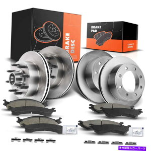brake disc rotor Ford E-250 2003-2007 E-350 Super Duty�p�̃t�����g�����A�f�B�X�N���[�^�[�ƃZ���~�b�N�p�b�h Front & Rear Disc Rotor & Ceramic Pad for Ford E-250 2003-2007 E-350 Super Duty�y���s�A���i�z