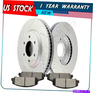 brake disc rotor �C���t�B�j�e�B�p�̃t�����g�u���[�L���[�^�[�ƃZ���~�b�N�p�b�hQX56���Y�A���}�_���Y�^�C�^�� Front Brake Rotors And Ceramic Pads For Infiniti QX56 Nissan Armada Nissan Titan