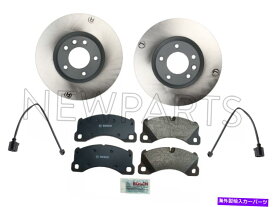 brake disc rotor ポルシェカイエンvwフロントディスクブレーキローターとパッドとセンサーのセット For Porsche Cayenne VW Touareg Set of 2 Front Disc Brake Rotors & Pads & Sensors