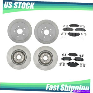 brake disc rotor 2009-2016g^xUtgAu[L[^[ƃZ~bNu[Lpbh_ol Fits 2009-2016 Toyota Venza Front Rear Brake Rotors & Ceramic Brake Pads _OL