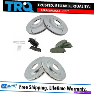 brake disc rotor TRQ�t�����g���A�Z���~�b�N�u���[�L�p�b�h�p�t�H�[�}���X�h�����X���b�g�R�[�e�B���O���[�^�[ TRQ Front Rear Posi Ceramic Brake Pad Performance Drilled Slotted Coated Rotors
