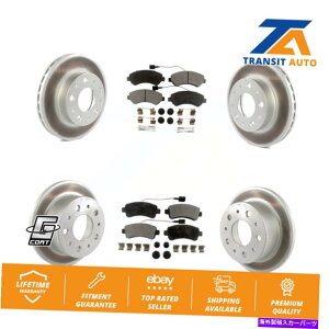brake disc rotor v}X^[3500p̃tgAR[eBOfBXNu[L[^[ƃZ~bNpbhLbg Front Rear Coated Disc Brake Rotors And Ceramic Pads Kit For Ram ProMaster 3500