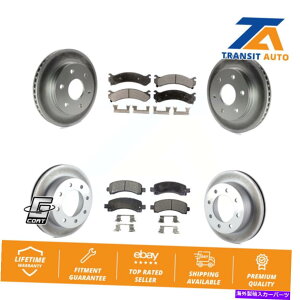 brake disc rotor �V�{���[�G�N�X�v���X2500�p�̃t�����g���A�R�[�e�B���O�u���[�L���[�^�[�ƃZ�~���^���p�b�h�L�b�g Front Rear Coated Brake Rotor & Semi-Metallic Pad Kit For Chevrolet Express 2500