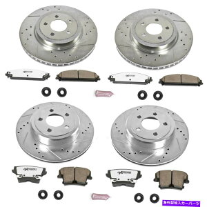brake disc rotor パワーストップK2853-26フロントおよびリアZ26カーボンファイバーブレーキパッドW/ D&Sローター Power Stop K2853-26 Front and Rear Z26 Carbon Fiber Brake Pads w/ D&S Rotors