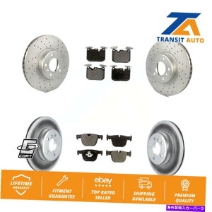 brake disc rotor BMW ActiveHybrid 3�p�̃t�����g���A�R�[�e�B���O�f�B�X�N�u���[�L���[�^�[�Z�~���^���p�b�h�L�b�g Front Rear Coated Disc Brake Rotors Semi-Metallic Pad Kit For BMW ActiveHybrid 3�y���s�A���i�z