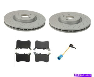 brake disc rotor �����Z�f�X�p�̃t�����g�u���[�L�L�b�g���[�^�[�p�b�h�ƃZ���T�[x156 C117 CLA45 AMG GLA45 AMG Front Brake Kit Rotors Pads & Sensors For Mercedes X156 C117 CLA45 AMG GLA45 AMG�y���s�A���i�z