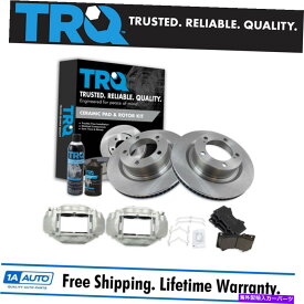 brake disc rotor TRQフロントセラミックブレーキパッドとローター液は08-15トヨタセコイアツンドラに適合します TRQ Front Ceramic Brake Pads & Rotors Fluids Fits 08-15 Toyota Sequoia Tundra