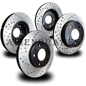 brake disc rotor CAD014S CTS Standard NonV 2015-19�u���[�L�Z�b�g�N���X�h�������f�B���v���X���b�g CAD014S CTS Standard Non-V 2015-19 Brake Set Cross Drill & Dimple Slots�y���s�A���i�z